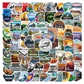100pcs waterproof National Park outdoor travel stickers for laptops and luggage sets - 100Pcs National Park Series