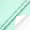 Mint green gift wrapping paper with metallic gold geometric hexagon patterns - Mint Green Gold Geometric (Style 3)