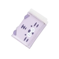 Cartera plegable de tigre de dibujos animados en cuero PU lila con detalles de orejas - Morado