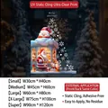 Maattabel voor kerstvensterstickers met sneeuwman met verschillende afmetingen - SDHZUV-32A Kerstman & Sneeuwpop Set / Klein 30x40cm