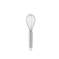 Manual egg whisk with grey silicone coils and stainless steel handle for baking - 8 Inch / Light Green