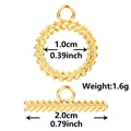 Goldener Edelstahl OT Knebelverschluss mit Kranzring für DIY Schmuckherstellung - Gold