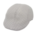 Classic light grey mesh ivy cap for men featuring a breathable hollow lace texture - Adjustable / Light Gray