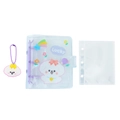 Mini raccoglitore in PVC a 3 fori con cane carino e anello viola per fotocard - Cane Viola