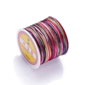Macro shot of 72# multicolored gradient jade cord roll with distinct glossy texture - Color No. 20