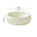 Minimalist creamy white ceramic donut bowl with dimensions 18cm width and 5.5cm height - Single Layer Donut Bowl / Off White