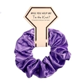 Elegante elastico in raso viola con etichetta regalo per damigella d'onore per matrimoni - Viola Scuro (Blu Mare)