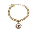 Vergoldetes Evil Eye Armband mit bunten Zirkoniasteinen und verstellbarer Kette - 0063-Mehrfarbige Sonnenblume Böser Blick