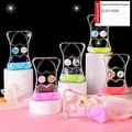 Reloj de aceite líquido en forma de corazón azul y púrpura con dibujos animados - Estilo de Corazón Doble (SY19)