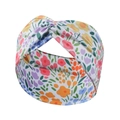 Fascia per capelli floreale elastica per donna in morbido tessuto di seta di latte con nodo - FD080 Piccoli Fiori 4#