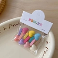 Bunte herzförmige Mini-Haarspangen im Set in Pastelltönen für Mädchen und Schüler - Herzförmige Entenschnabelklemme