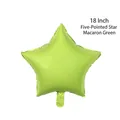 18 inch Macaron Green star-shaped aluminum foil balloon for party and wedding decor - 18-inch Star Macaron Green