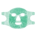 Soothing mint green gel bead cooling face mask with adjustable strap for therapy - Green Face Mask