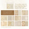 Vintage white kraft paper deco stickers, 20 sheets with dotted line indentation for scrapbooking - Dream Shadow Veil