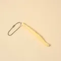 Realistic French fries keychain pendant made of resin with a silver bead chain strap - Original Fries (Silver Bead Chain) (Random Style)