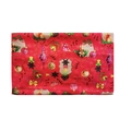 Red Christmas headband with festive ornaments like bells and pine cones pattern - L5-Red Christmas Decor