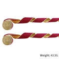 Red velvet Christmas ribbon with gold metallic edges, 2m roll for DIY holiday crafts - 3m Wine Red Velvet Ribbon