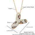 Golden plated leopard pattern letter Y zircon necklace with stylish bead chain for women - Letter Y