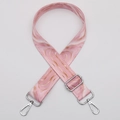 Adjustable pink marble pattern strap with silver metal hooks for crossbody bags - No.638 Silver Hook