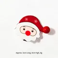 Simpatica molletta natalizia Babbo Natale rossa e bianca, accessorio capelli 5x4cm - Babbo Natale (AFTS4-1)