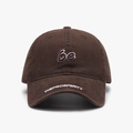 Cappellino da baseball in cotone caffè scuro con ricamo 3D e visiera curva classica - Regolabile / Caffè Scuro