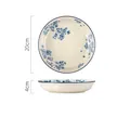 Chinese ceramic 8-inch dinner plate with elegant blue floral pattern on white porcelain - 8 Inch Dinner Plate (Jialan)