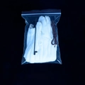 Buddhist bead threading set with white cotton gloves and brown cord in clear bag - Jewelry Maintenance Set (Gloves & Crochet & Rope)