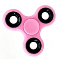 Pink and black three-leaf fidget spinner toy with high saturation finish on white background - Classic Pink with Iron Weight