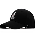 Classic black cotton baseball cap featuring Trust Me embroidery and heart finger gesture - Adjustable / Black