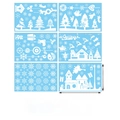 Pegatinas navideñas azules para ventanas con renos y copos, set de 6 hojas 119 piezas - Colgante Trineo Papá Noel / 6 Hojas/Set