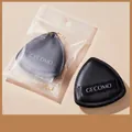 GECOMO black triangular makeup puff with finger strap in branded plastic packaging - Triangle Professional Black Puff (Single Bagged)
