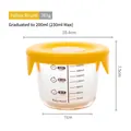 200ml borosilicate glass baby food storage container with a yellow silicone lid - Round / Yellow