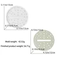 Moule en silicone blanc pour couvercles de bougeoirs ronds avec motifs de cœur - Couvercle de Bougeoir 04-Cœur