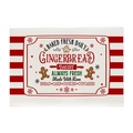 Set de table Noël Gingerbread Bakery à rayures rouges en coton et lin pour décor de table - CD100-2/Rayure Rouge Blanc Pain d'épices / 32*21(Coton Lin)