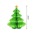 Green honeycomb paper Halloween tree with gold glitter star, 39cm height tabletop decor - Pine & Cypress Christmas Tree / 39cm / Grass Green