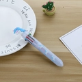 Creative 10-color ballpoint pen featuring a blue unicorn design on a transparent body - Blue Sleeping Unicorn