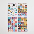 Adesivi per agenda con lamina d'oro, tracciamento obiettivi e icone lifestyle colorate - Adesivi Creativi / A5