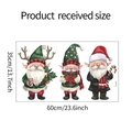 Weihnachtswandsticker Bogen Maße 35x60cm mit drei festlichen Wichtelmotiven für Deko - 35*60cm