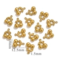 Golden cherry shaped stainless steel pendant for DIY jewelry making 10mm x 12.5mm - Big Cherry / Gold