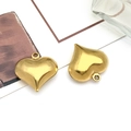 Goldener herzförmiger Edelstahl-Anhänger für die DIY-Schmuckherstellung - Hohlherz (Groß) / Gold