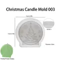 Stampo in silicone natalizio per candele con rilievo di pupazzo di neve e fiocchi - Albero di Natale