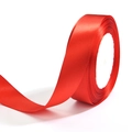 Classic bright red satin ribbon roll with smooth silk finish for gift box packaging - Red Satin Ribbon (22m)