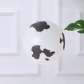 12-inch latex balloon featuring black and white cow print for jungle party decor - 12 Inch Large Cow Latex Balloon