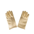 Kurze goldene Lackleder-Punkhandschuhe mit Metallic-Finish für Cosplay und Tanz - Einheitsgröße / Gold (22cm)
