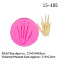 Silikonform in Rosa mit Skeletthand-Motiv für Halloween Fondant- und Kuchendekoration - Skeletthand / Rosa