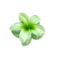 Translucent candy green plumeria flower hair claw clip with gradient petal finish - Colorful Flower Claw [Green]