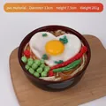 Salvadanaio a forma di ramen giapponese con uovo a cuore, modello in PVC da 13 cm - Ciotola Grande - Tagliatelle all'Uovo