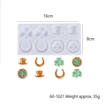 St. Patrick's Day silicone mold with shamrock shapes for DIY resin earrings and keychains - 60-1021 (St. Patrick's)