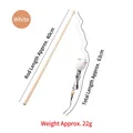 White wooden wand cat toy with plush sheep pendant and colorful fabric tassels - White Mouse