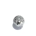 Silver mirror disco ball ornament with square glass tiles for festive party decor - 5cm Silver Bare Ball / Bulk Bare Ball